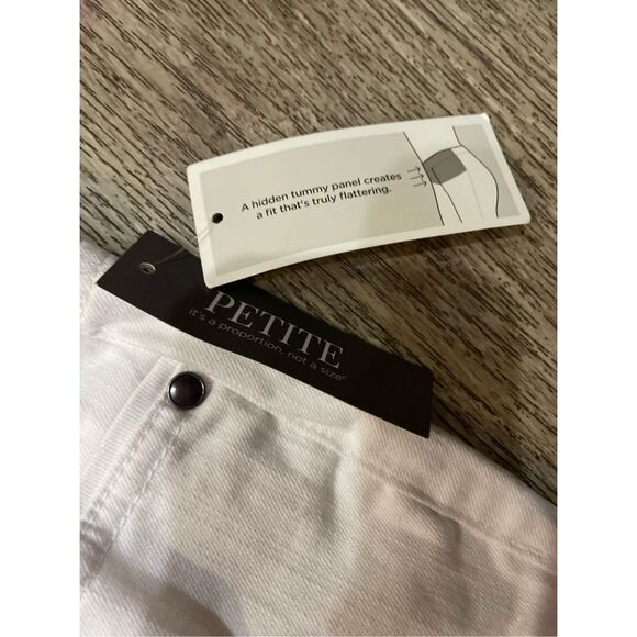 Christopher & Banks Signature Slimming White 8 Petite Ankle Jeans New - Picture 5 of 8